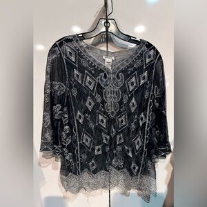 Elegant Black Lace Top